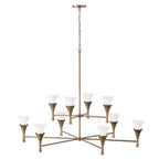 Capital Lighting 455701ML Mystic Luster 48'' W X 35'' H 10-light Two-tier Chandelier In Mystic Luster With Soft White Glass Image 4
