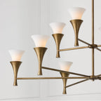 Capital Lighting 455701ML Mystic Luster 48'' W X 35'' H 10-light Two-tier Chandelier In Mystic Luster With Soft White Glass Image 5