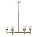 Capital Lighting 455761ML Mystic Luster 34'' W X 23'' H 6-light Chandelier In Mystic Luster With Soft White Glass Image 1