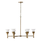Capital Lighting 455761ML Mystic Luster 34'' W X 23'' H 6-light Chandelier In Mystic Luster With Soft White Glass Image 1
