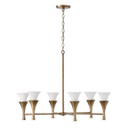 Capital Lighting 455761ML Mystic Luster 34'' W X 23'' H 6-light Chandelier In Mystic Luster With Soft White Glass Image 2