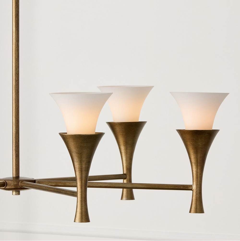 Capital Lighting 455761ML Mystic Luster 34'' W X 23'' H 6-light Chandelier In Mystic Luster With Soft White Glass Image 3