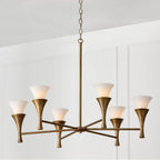 Capital Lighting Nola 34'' W X 23'' H 6-light Chandelier In Mystic Luster With Soft White Glass