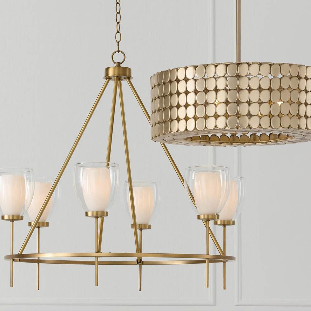 Capital Lighting 354141HB Champagne Brass 23'' W X 8.25'' H 1-light Medallion Pendant In Champagne Brass Image 3