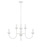 Capital Lighting 456181CE Ceramic White 32.5'' W X 26'' H 8-light Chandelier In Matte White With Handcrafted Fluted Ceramic Accents Image 2
