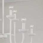 Capital Lighting 456181CE Ceramic White 32.5'' W X 26'' H 8-light Chandelier In Matte White With Handcrafted Fluted Ceramic Accents Image 3