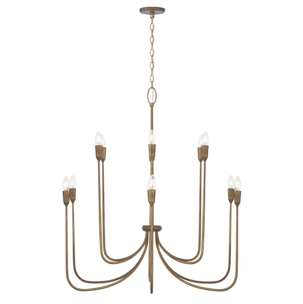 Capital Lighting 456801MZ Mystic Bronze 40'' W X 38'' H 12-light Chandelier In Mystic Bronze Image 1