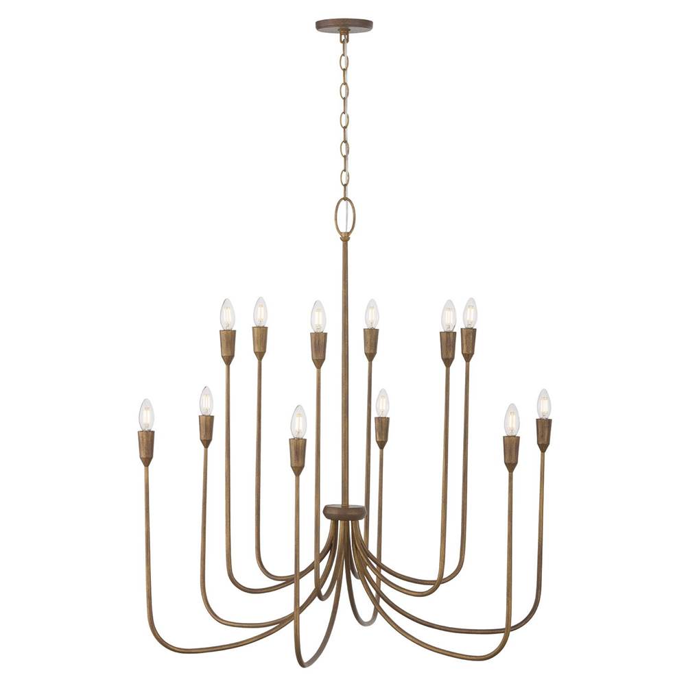 Capital Lighting 456801MZ Mystic Bronze 40'' W X 38'' H 12-light Chandelier In Mystic Bronze Image 3