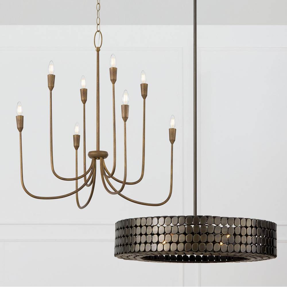 Capital Lighting 454141DR Dark Brass 30.25'' W X 6.75'' H 4-light Medallion Chandelier In Dark Brass Image 2