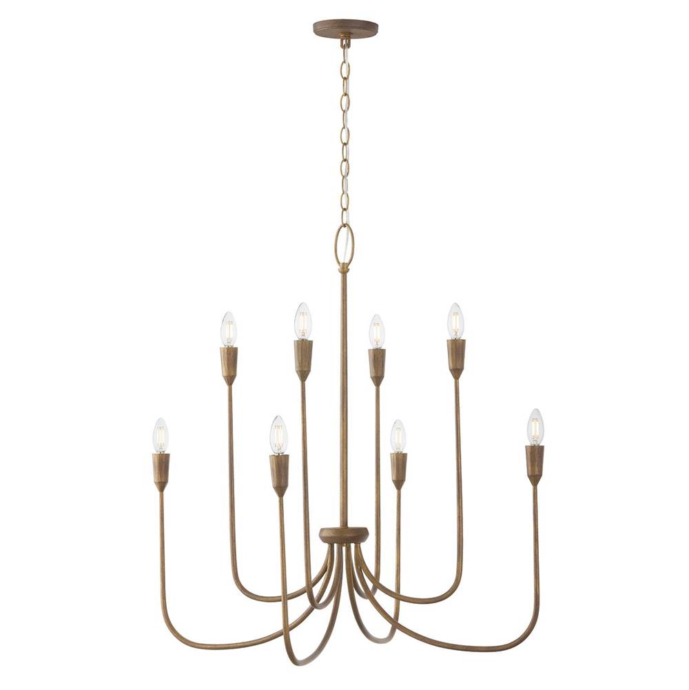 Capital Lighting 456881MZ Mystic Bronze 33'' W X 32'' H 8-light Chandelier In Mystic Bronze Image 3