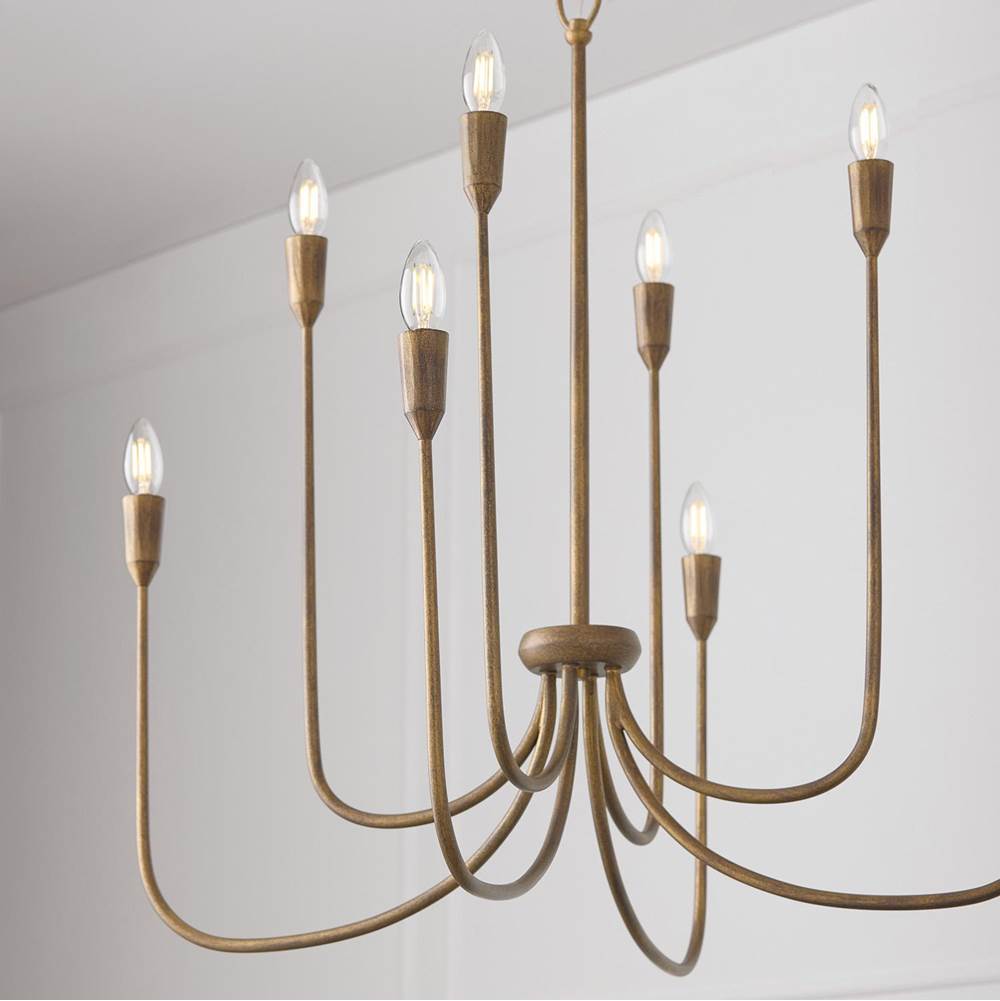 Capital Lighting 456881MZ Mystic Bronze 33'' W X 32'' H 8-light Chandelier In Mystic Bronze Image 4