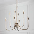 Capital Lighting Marley 33'' W X 32'' H 8-light Chandelier In Mystic Bronze