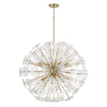 Capital Lighting 457881MA Matte Brass 33'' W X 34'' H 8-light Starburst Pendant In Matte Brass With Patterned Glass Petals Image 1