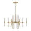 Capital Lighting 458001MA Matte Brass 34.75'' W X 20'' H 8-light Chandelier In Matte Brass With Real White Marble Rods Image 1
