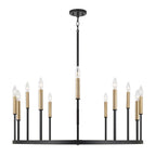 Capital Lighting 458301ER Espresso,Brass 36'' W X 24'' H 12-light Ring Chandelier In Matte Espresso With Clear Glass And Interchangeable Espresso And Brass Candle Sleeves Image 2