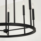 Capital Lighting 458381ER Espresso,Brass 26'' W X 24'' H 10-light Ring Chandelier In Matte Espresso With Clear Glass And Interchangeable Espresso And Brass Candle Sleeves Image 3