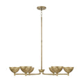 Capital Lighting 458561FT Feathered Gold 34'' W X 18'' H 6-light Chandelier In Textural Feathered Brass Image 1