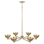 Capital Lighting 458561FT Feathered Gold 34'' W X 18'' H 6-light Chandelier In Textural Feathered Brass Image 4
