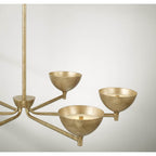 Capital Lighting 458561FT Feathered Gold 34'' W X 18'' H 6-light Chandelier In Textural Feathered Brass Image 2