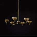 Capital Lighting 458561FT Feathered Gold 34'' W X 18'' H 6-light Chandelier In Textural Feathered Brass Image 7