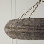 Capital Lighting 459781AGD Aegean Grey,Dark Brass 35'' W X 21.75'' H 8-light Intricate Beaded Chandelier With Handcrafted Wooden Beads In Aegean Grey And Dark Brass And Elevated Designer Chain Image 3