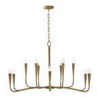 Capital Lighting 459801ARG Artisan Gold 46'' W X 24.5'' H 12-light Chandelier In Hand-painted Textured Artisan Gold With Smooth Tapered Candlesleeve Design Image 1