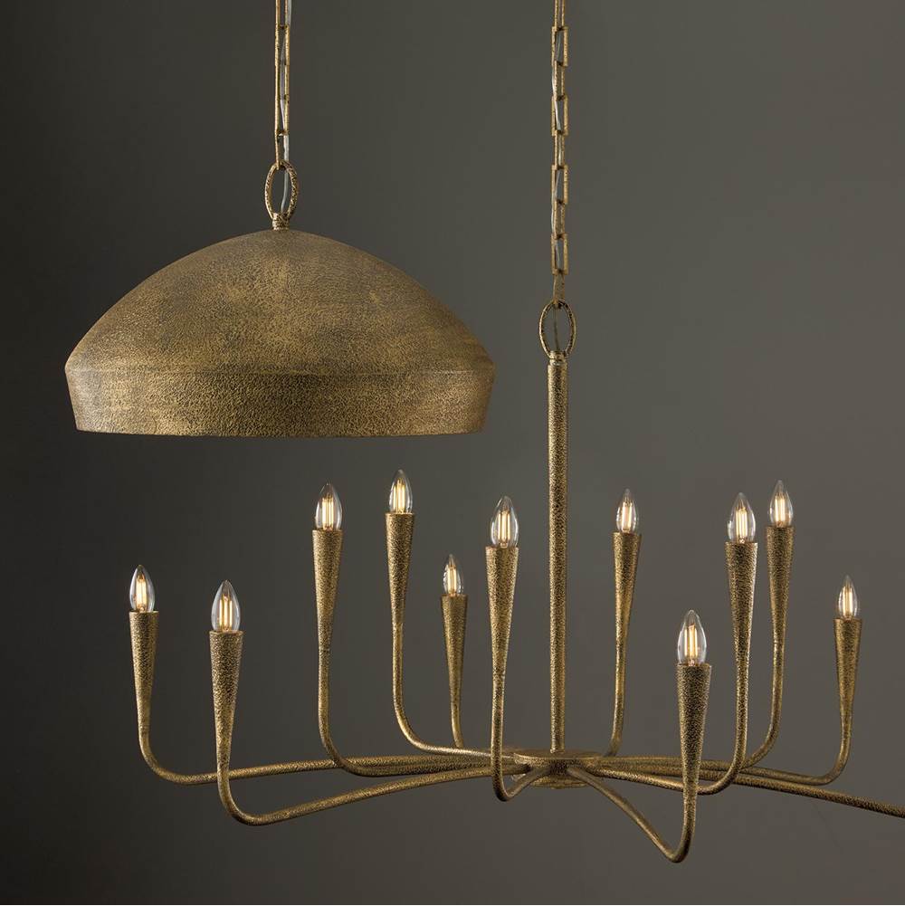 Capital Lighting 359812ARG Artisan Gold 21.5'' W X 135'' H 1-light Unique Open Dome Pendant In Artisan Gold With Hand-painted Texture Image 2
