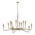 Capital Lighting 459801ARG Artisan Gold 46'' W X 24.5'' H 12-light Chandelier In Hand-painted Textured Artisan Gold With Smooth Tapered Candlesleeve Design Image 4
