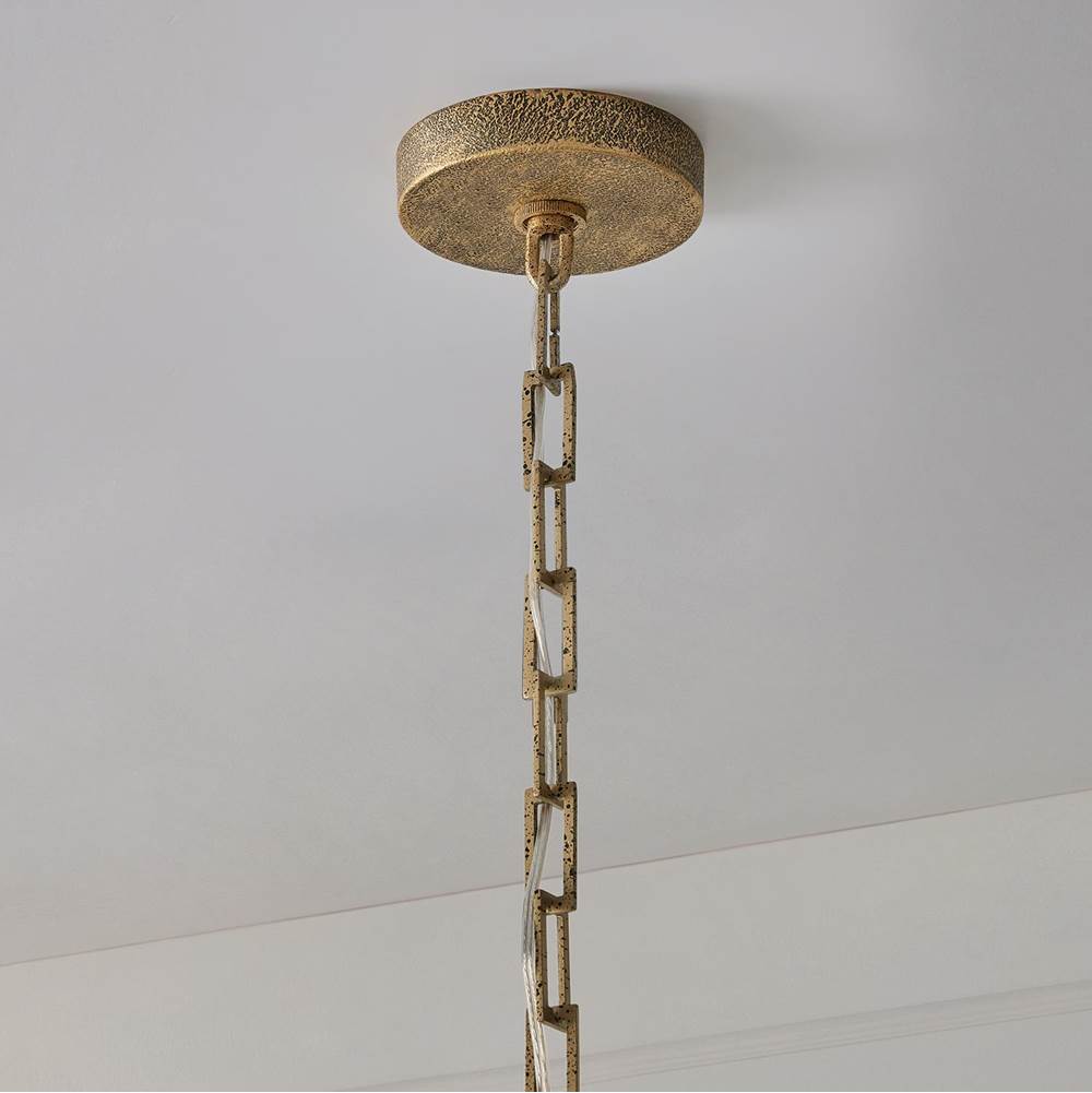 Capital Lighting 459801ARG Artisan Gold 46'' W X 24.5'' H 12-light Chandelier In Hand-painted Textured Artisan Gold With Smooth Tapered Candlesleeve Design Image 3
