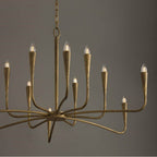Capital Lighting 459801ARG Artisan Gold 46'' W X 24.5'' H 12-light Chandelier In Hand-painted Textured Artisan Gold With Smooth Tapered Candlesleeve Design Image 2