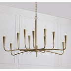 Capital Lighting 459801ARG Artisan Gold 46'' W X 24.5'' H 12-light Chandelier In Hand-painted Textured Artisan Gold With Smooth Tapered Candlesleeve Design Image 6