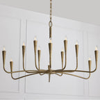 Capital Lighting 459801ARG Artisan Gold 46'' W X 24.5'' H 12-light Chandelier In Hand-painted Textured Artisan Gold With Smooth Tapered Candlesleeve Design Image 5