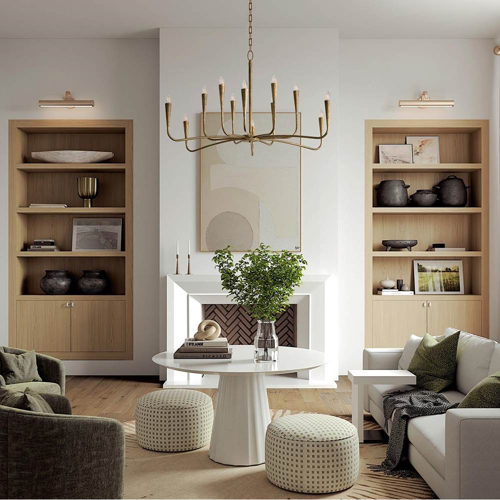 Capital Lighting 459801ARG Artisan Gold 46'' W X 24.5'' H 12-light Chandelier In Hand-painted Textured Artisan Gold With Smooth Tapered Candlesleeve Design Image 7