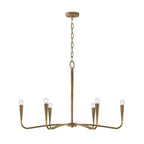Capital Lighting 459861ARG Artisan Gold 39'' W X 24.25'' H 6-light Chandelier In Hand-painted Textured Artisan Gold With Smooth Tapered Candlesleeve Design Image 1