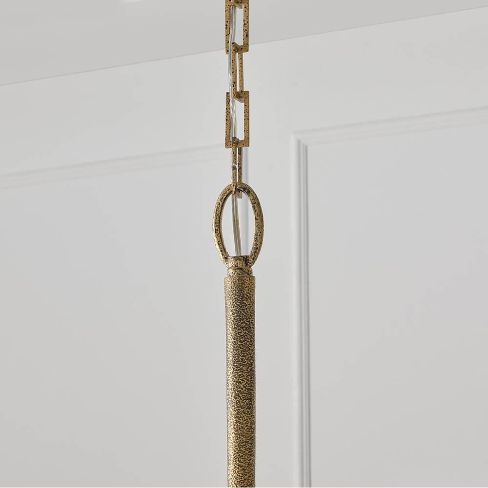 Capital Lighting 459861ARG Artisan Gold 39'' W X 24.25'' H 6-light Chandelier In Hand-painted Textured Artisan Gold With Smooth Tapered Candlesleeve Design Image 7