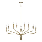 Capital Lighting 460401ANB Antiqued Brass 41'' W X 30.5'' H 10-light Chandelier In Antiqued Brass With Botanical Arm Silhouette And Faceted Candlesleeves Image 2
