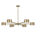 Capital Lighting 460901AD Aged Brass 42.25'' W X 8'' H Integrated Led Chandelier In Aged Brass With Up And Down Cylinder Lights Image 1