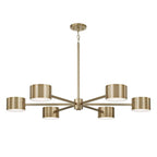 Capital Lighting 460901AD Aged Brass 42.25'' W X 8'' H Integrated Led Chandelier In Aged Brass With Up And Down Cylinder Lights Image 1