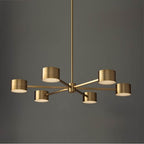 Capital Lighting 460901AD Aged Brass 42.25'' W X 8'' H Integrated Led Chandelier In Aged Brass With Up And Down Cylinder Lights Image 7