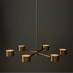 Capital Lighting 460901AD Aged Brass 42.25'' W X 8'' H Integrated Led Chandelier In Aged Brass With Up And Down Cylinder Lights Image 5