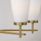 Capital Lighting 461051AD-660 Aged Brass 28'' W X 18.5'' H 5-light Chandelier In Aged Brass With Tapered Soft White Glass Image 6