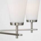 Capital Lighting 461051BN-660 Brushed Nickel 28'' W X 18.5'' H 5-light Chandelier In Brushed Nickel With Tapered Soft White Glass Image 3