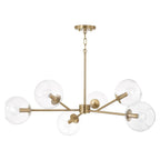 Capital Lighting 461561AD-661 Aged Brass 38'' W X 14'' H 6-light Sputnik Chandelier In Aged Brass With Clear Glass Globes Image 2
