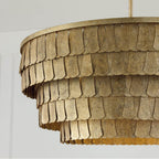 Capital Lighting 461661AGO Ancestral Gold 28.75'' W X 11.5'' H 6-light Tiered Drum Chandelier In Textured Ancestral Gold With Dangling Petal Adornments Image 7
