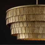 Capital Lighting 461661AGO Ancestral Gold 28.75'' W X 11.5'' H 6-light Tiered Drum Chandelier In Textured Ancestral Gold With Dangling Petal Adornments Image 5