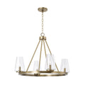 Capital Lighting 461941AD-662 Aged Brass 28'' W X 21.5'' H 4-light Ring Chandelier In Aged Brass With Clear Glass Image 1
