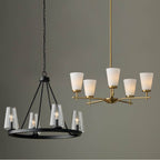 Capital Lighting 461941MB-662 Matte Black 28'' W X 21.5'' H 4-light Ring Chandelier In Matte Black With Clear Glass Image 2
