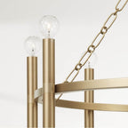 Capital Lighting 462081MA Matte Brass 28'' W X 21'' H 8-light Ring Chandelier In Matte Brass With Cylindrical Candlesticks And Specialty Decorative Designer Chain Image 3