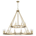 Capital Lighting 4910AD Aged Brass 48''w 24-light Two-tier Wagon Wheel Chandelier In Aged Brass Image 1