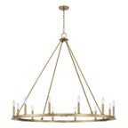 Capital Lighting 4912AD Aged Brass 48''w 12-light Wagon Wheel Chandelier In Aged Brass Image 1